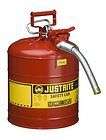New Justrite 5 Gallon Type 2 Safety Gas Can # 7250130 W/ 1 Hose 