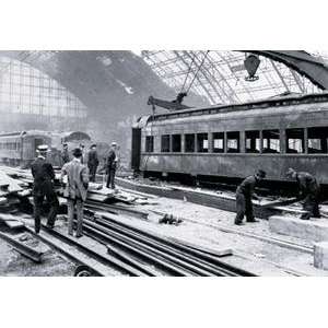 Vintage Art Railroad Shed House After Fire, Philadelphia, PA   08269 0