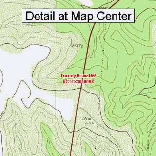  USGS Topographic Quadrangle Map   Turney Draw NW, Texas 