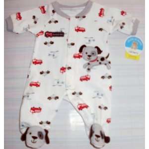  Carters Sleep & Play Pajamas   Firetrucks  Preemie Baby