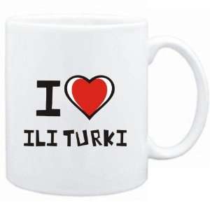  Mug White I love Ili Turki  Languages