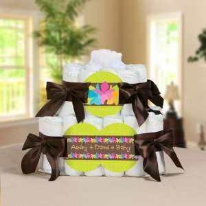  Luau   2 Tier Personalized Square   Baby Shower Diaper Cake Baby
