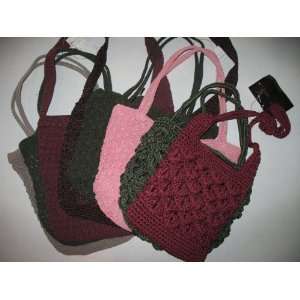  Crocheted Purses Lot of 10 Various Colors 