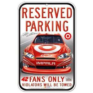 Juan Pablo Montoya 11 x 17 Reserved Parking Sign  