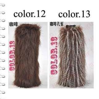 40CM Fashion faux fur Lady Leg Warmer Boot Sleeve Cover multi colors 