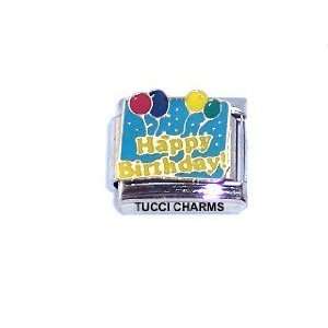  HAPPY BIRTHDAY with balloons Italian Charm Jewelry