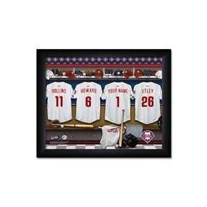   Framed MLB Locker Room Print   Philadelphia Philli