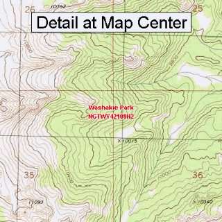 USGS Topographic Quadrangle Map   Washakie Park, Wyoming (Folded 