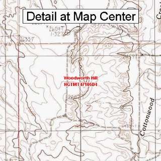  USGS Topographic Quadrangle Map   Woodworth Hill, Montana 