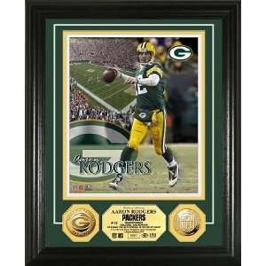  Aaron Rodgers Green Bay Packers 24KT Gold Coin Photo Mint 