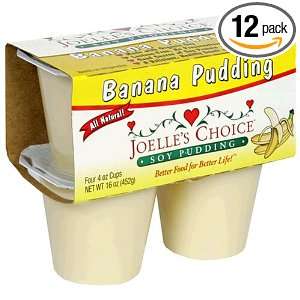 Joelles Choice Soy Pudding, Banana, 4 Ounce Units (Pack of 48 