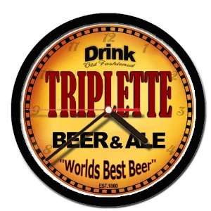  TRIPLETTE beer and ale cerveza wall clock 