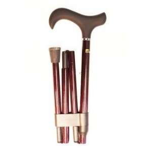  Foldable Red Tripe Wound Carbon Fiber Cane   678975 