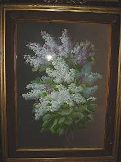 RAOUL M de LONGPRE Fils LILACS IN BLOOM PAINTING  