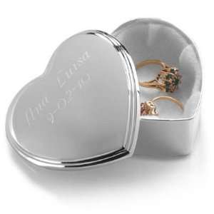  Silver Plated Heart Trinket Box