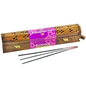   Burner With 20 Sticks of Lavender Incense   From India
