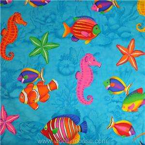 Cranston CREATURES OF THE SEA Tropical Fish Fabric BTHY  