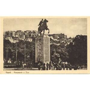    1940s Vintage Postcard Diaz Monument Naples Italy 
