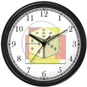 Dice or Craps Gambling or Casino Theme Wall Clock by 