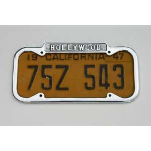  1940 1955 Hollywood California Vintage License Plate Frame 