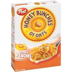 Post Cereal Honey Bunches of Oats with Real Peaches   12 Pack  