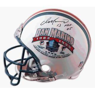 Dan Marino Signed Helmet   Hall of Fame with HOF 05 
