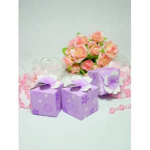  Purple Cherry Favor Boxes