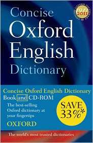 Concise Oxford English Dictionary Dictionary and CD ROM set, 11th 
