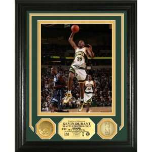 Kevin Durant SuperSonics Photo Mint W/ Two 24KT Gold Coins 