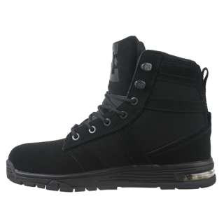 DC Shoes Mens Hi Cut Sneakers 302885 Lieutenant WR Black Gold Suede 