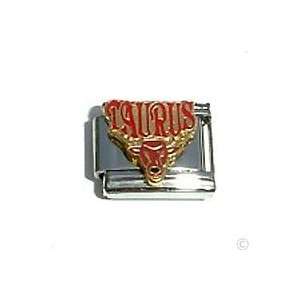     zodiac Taurus in colored, bull mod, Classic italy bracelet modul