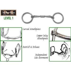 Myler Loose Ring Wide Barrel Copper Inlay Snaffle StainlStl, 5  