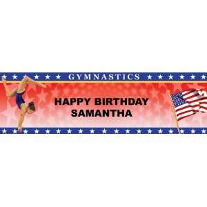  Gymnastics Personalized Birthday Banner Large 30 x 100 