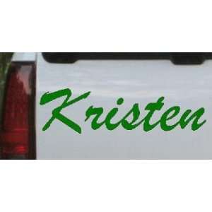  Dark Green 3in X .8in    Kristen Car Window Wall Laptop 