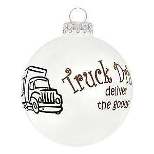  Truck Drivers Deliver Glass Ornament