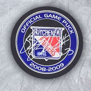  BRIAN BELLOWS Kitchener Rangers SIGNED OHL Puck Sports 