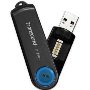 TRANSCEND, Transcend 4GB JetFlash 220 Fingerprint USB 2.0 Flash Drive 