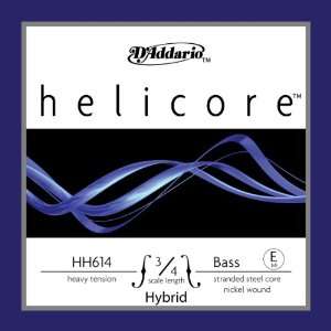  DAddario Helicore Hybrid Bass Single E String, 3/4 Scale 