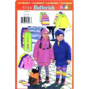  Butterick 5715 Sewing Pattern Girls Tunic Top Skirt 