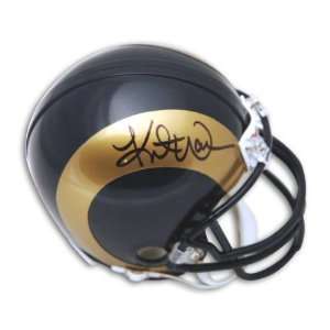  Kurt Warner Autographed St. Louis Rams Mini Helmet Sports 