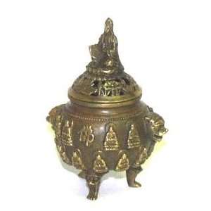  Kwan Yin ~ 5.25 Inch Brass Burner