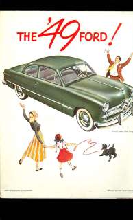 1949 FORD Brochure 8p 18x23 inches SIX MODELS Excellent  