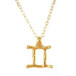  Gemini Zodiac Necklace   Roman Numeral II (Gold Vermeil) Jewelry