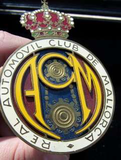 Vintage Automobile Club Mallorca Island Badge Spain  