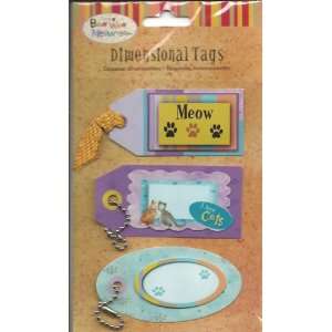  Cat Meow Dimensional Tag Stickers (MST4035) Arts, Crafts 