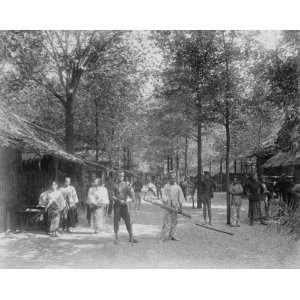  1889 photo Street scene in Javanese Village showing 