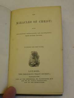 THE MIRACLES OF CHRIST The Religious Tract Society HC  