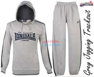 Lonsdale London Grey Jog Tracksuit ★ Hoodie, Jog Sweat Pants 
