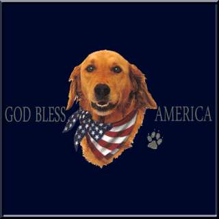 God Bless America Golden Retriever SWEATSHIRT S 3X,4X  