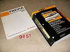 1992 Toyota Previa Van OEM Factory Repair Manual   BOOK   NEW